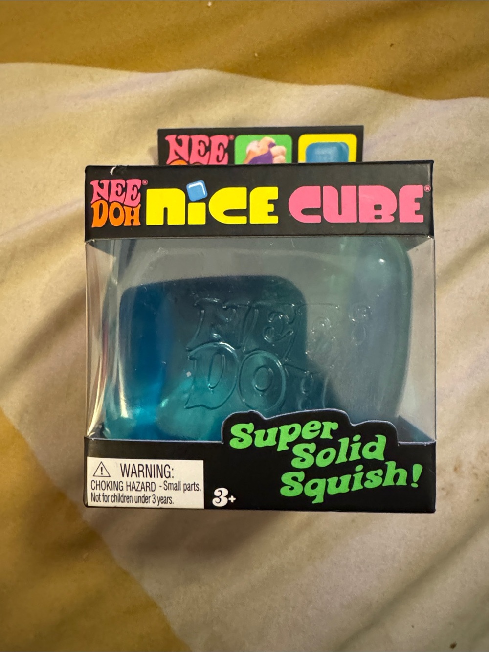 Nee Doh Nice Cube Super Solid Squish - Blue